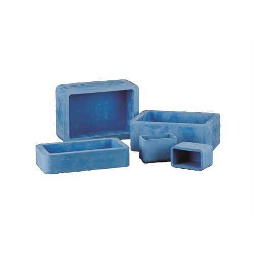 EPDM Rectangle Mounting cups 70x40x22 mm