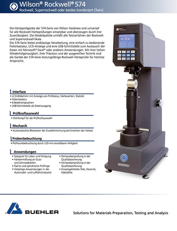 Wilson Rockwell 574 Brochure German