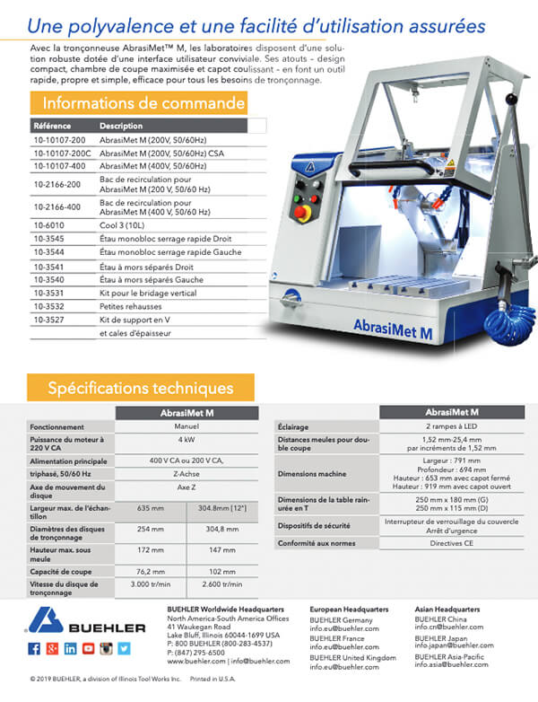 AbrasiMet M Sell Sheet French