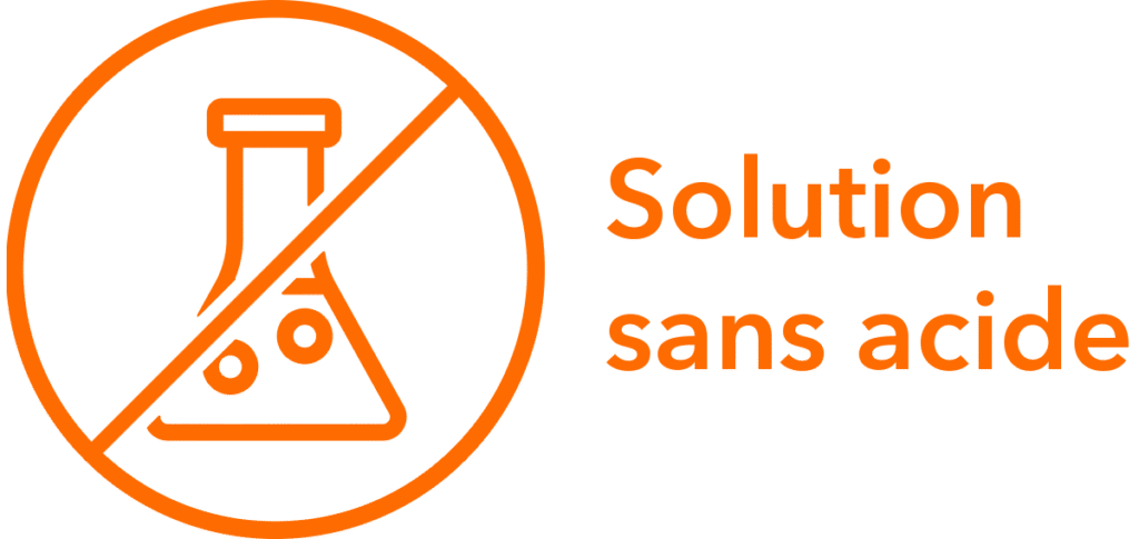 Solution sans acide