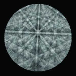 Figure 3.16 Kikuchi lines obtained by EBSD analysis.