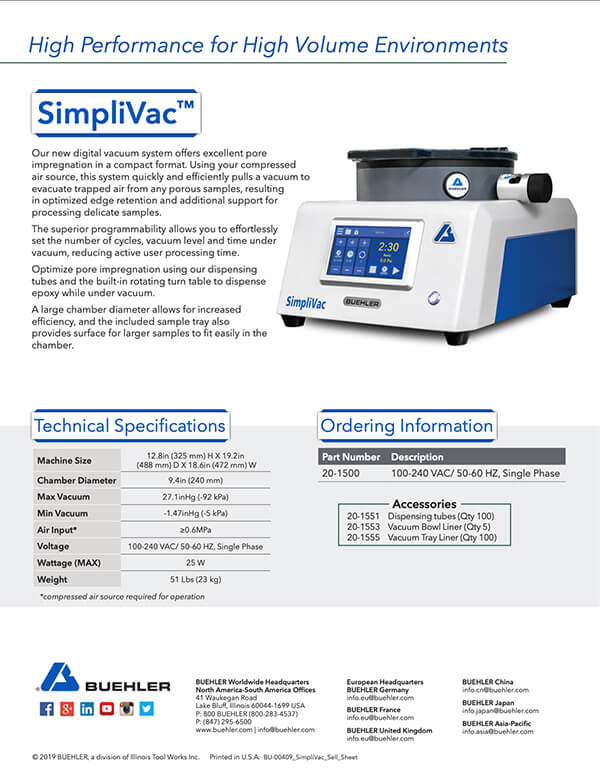 SimpliVac Sell Sheet English