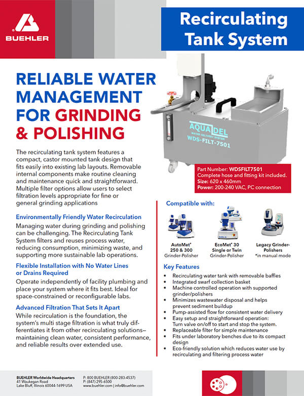Recirculating Tank System Sell Sheet