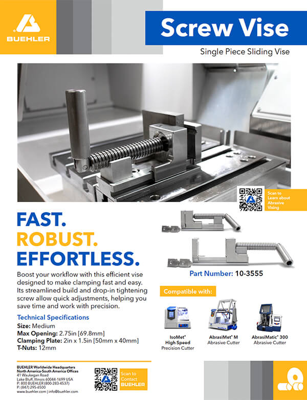 Screw Vise Sell Sheet