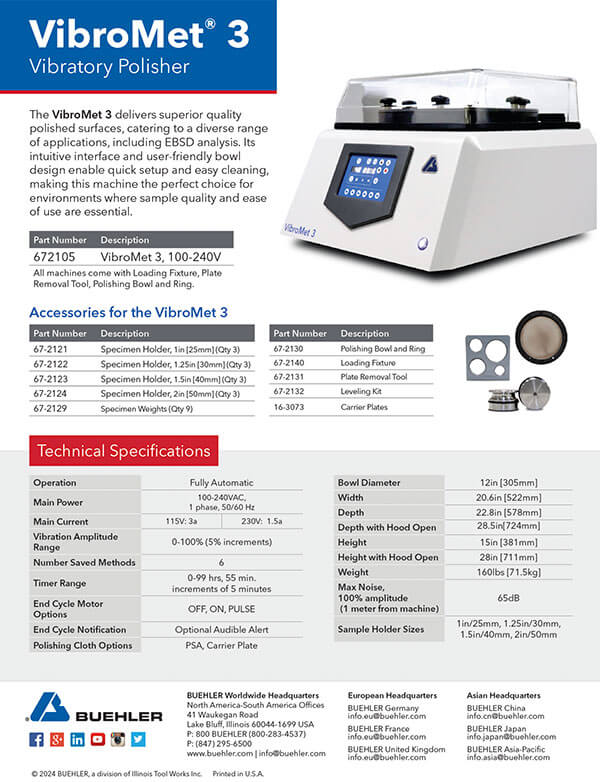VibroMet 3 Sell Sheet en